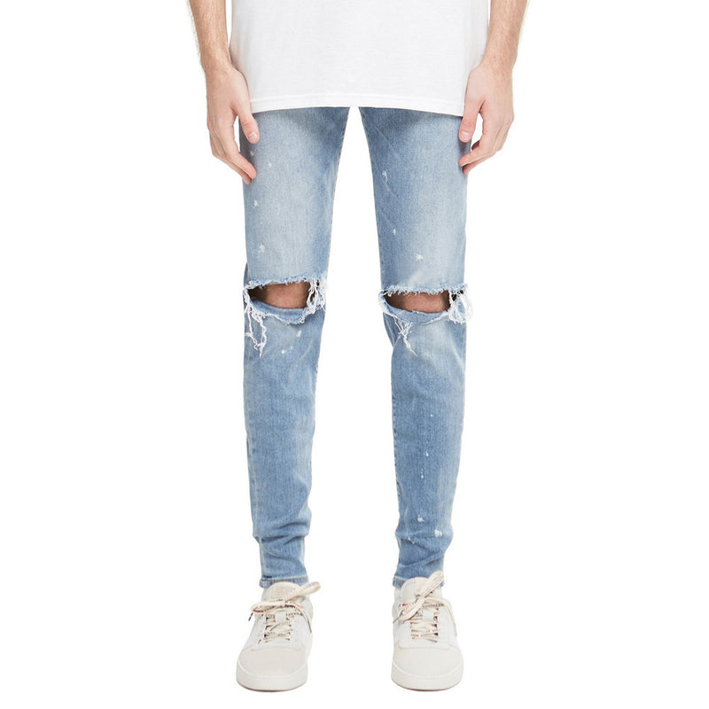 Fashion Trendy Brand Personality Ripped Male Jeans. Denim,Jeans,ripped