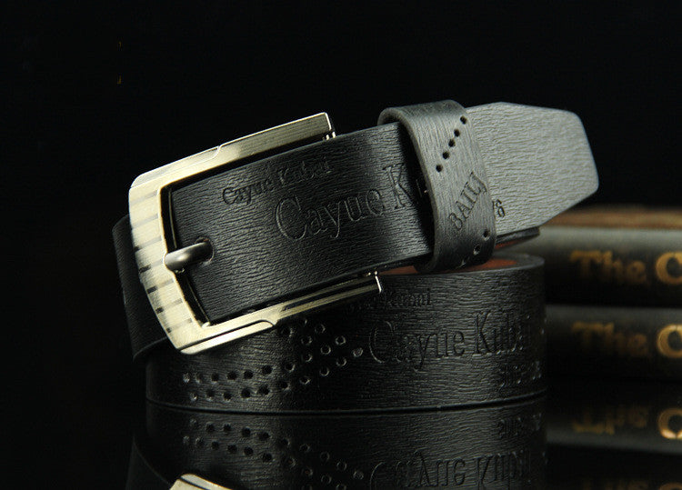 Men's Pin Buckle Belt - Retro Hollow Casual Belt. Belt,Buckle