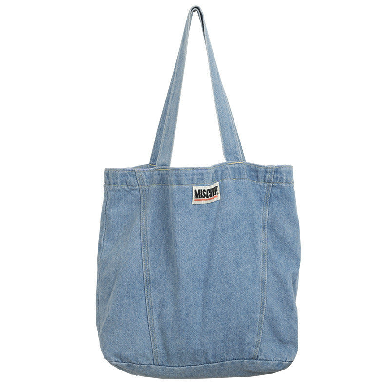 Denim Shoulder Carry Bag. Bag,Cotton,Denim