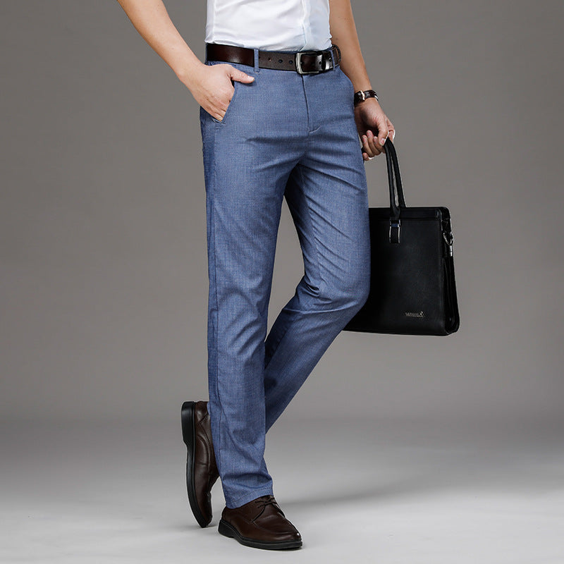 Men's Thin Straight Loose High-Waist Jeans. Denim,High Waist,Jeans,Loose,Straight,Thin