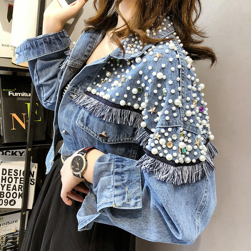 Women's denim jacket.