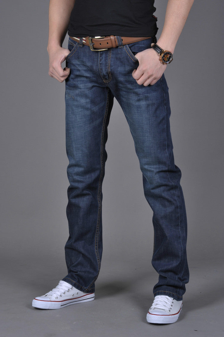 Men's Denim Long Jeans - Straight-Leg. Cotton,Denim,Jeans,Long,Straight