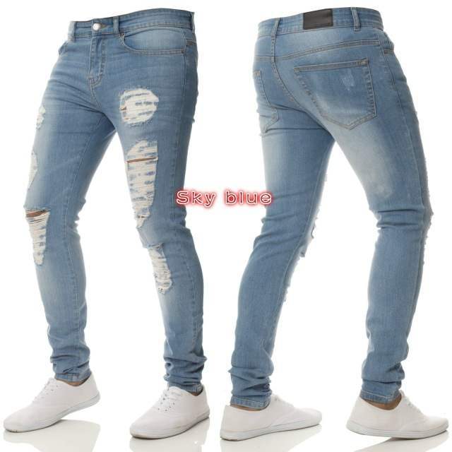 Jeans For Men - Spring Ripped Blue/Black/Grey. Denim,Jeans,ripped