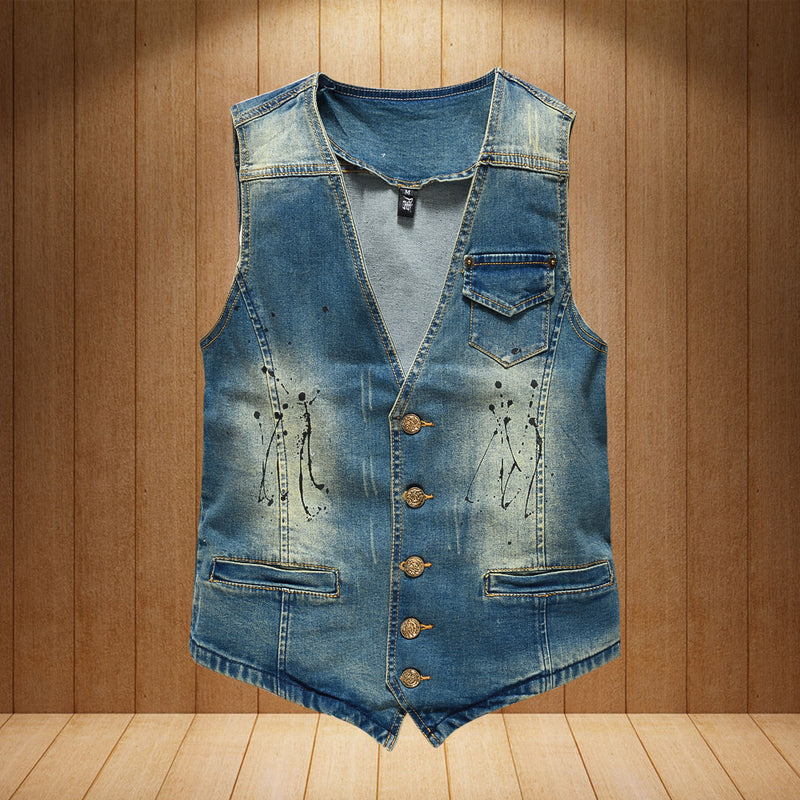 Denim Waistcoat Men's