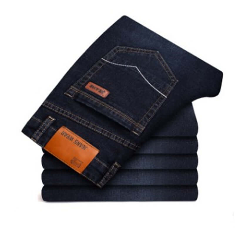 Straight loose stretch jeans. Cotton,Denim,Jeans