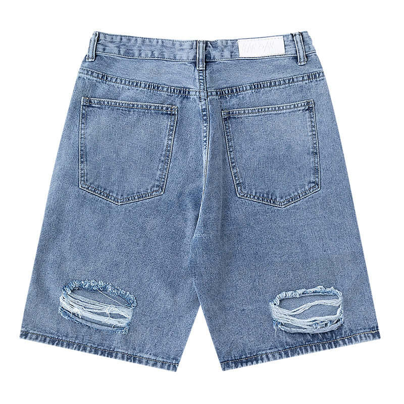 Men's Denim Shorts Ripped Thin Pants. Cotton,Denim,Shorts