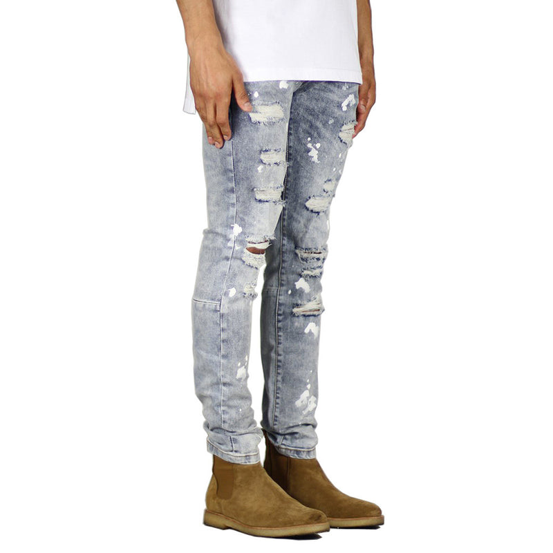 Men's Jeans Personality Trend Paint Splashed Holes. Denim,Holed,Jeans,Paint