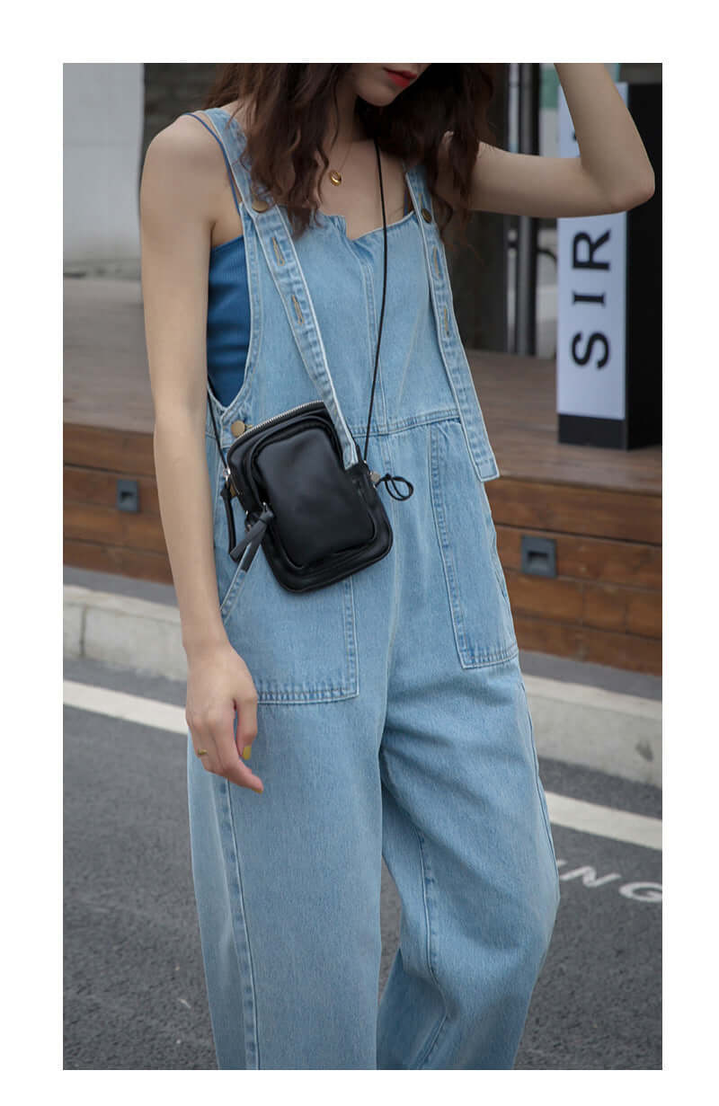 Retro denim overalls. Cotton,Denim,Jumpsuit