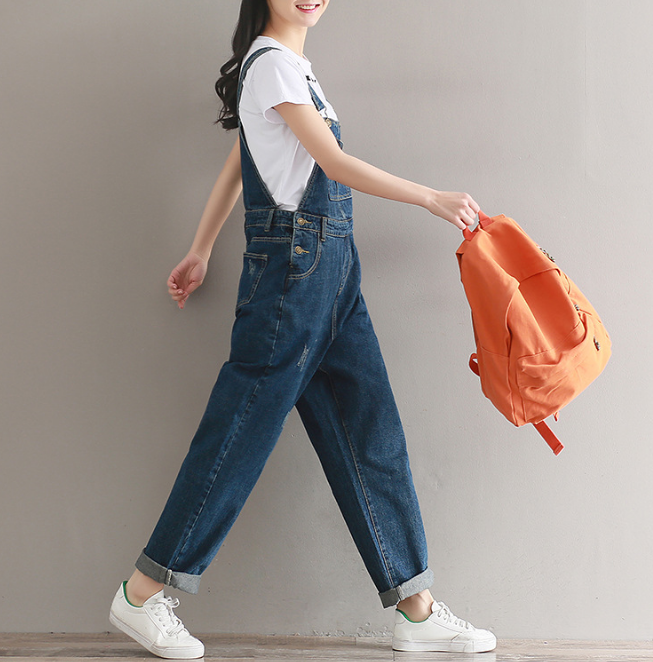 Women's Jumpsuit Denim Romper Overalls.