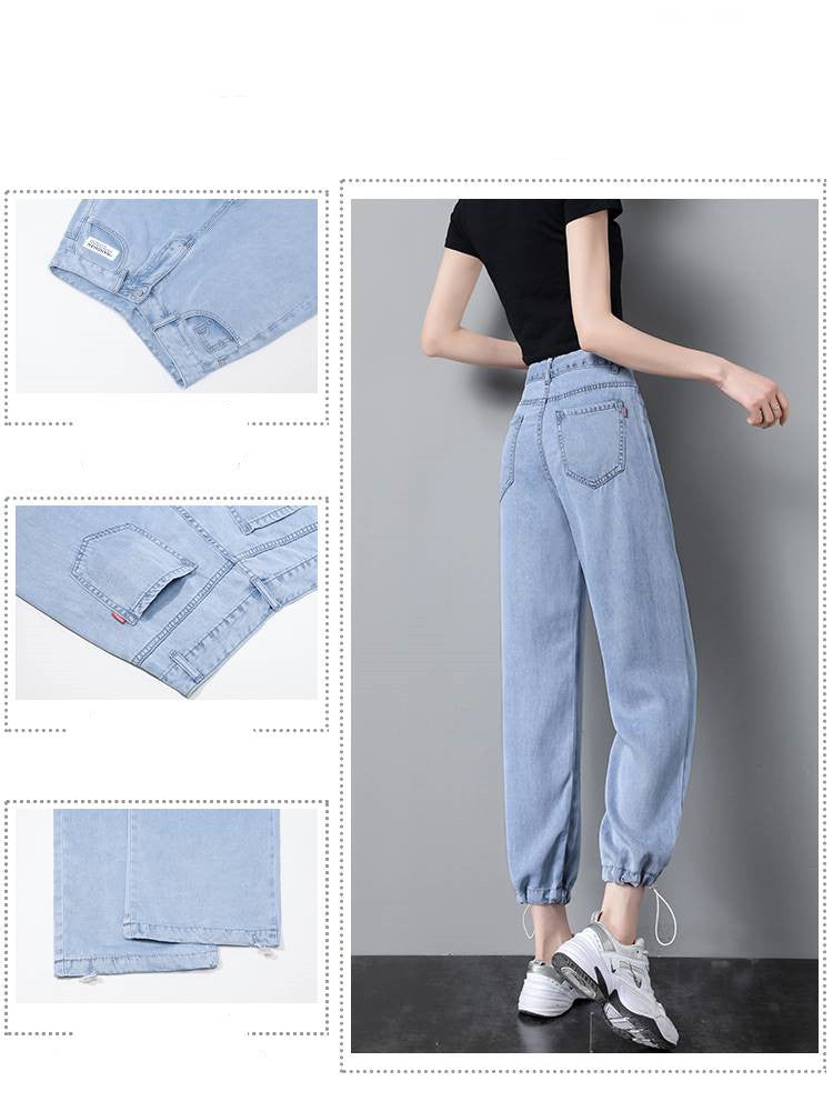 Tencel Harlan Jeans Women Summer Thin Section.