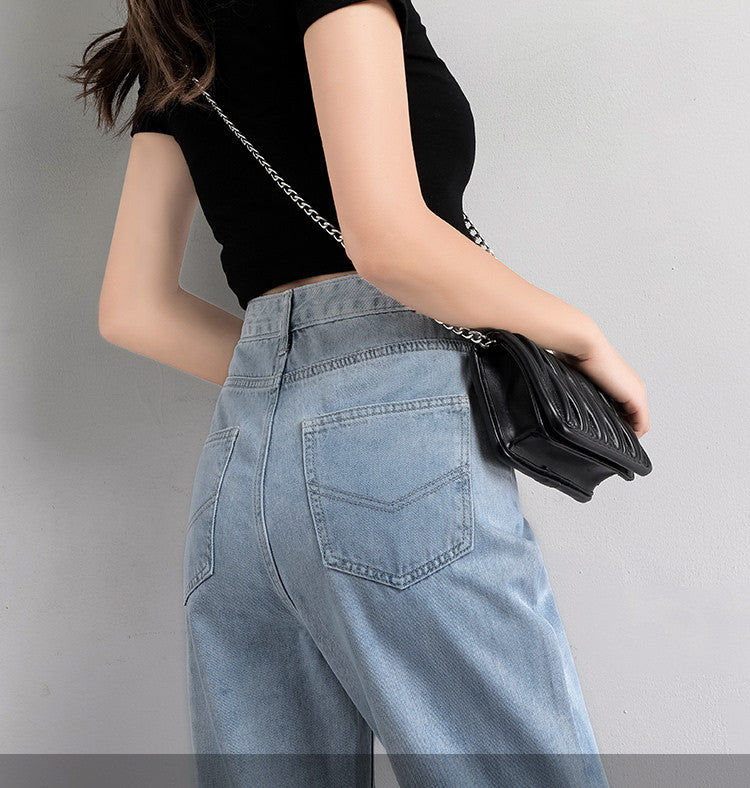 Women Wide Leg Jeans Summer Thin Section.