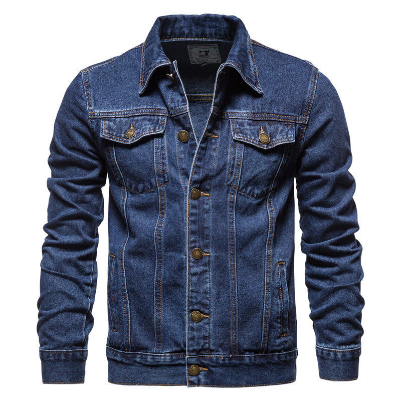 Men's Denim Jacket Cotton Casual Slim Fit. Cotton,Denim,Jacket