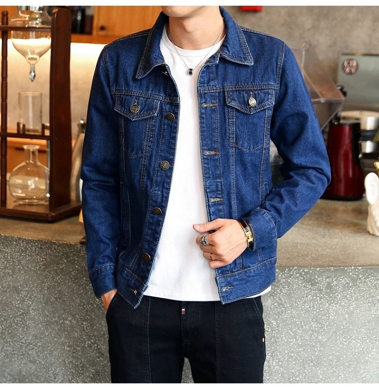 Men's Solid Color Denim jacket