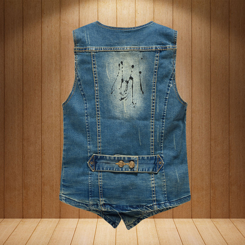 Denim Waistcoat Men's