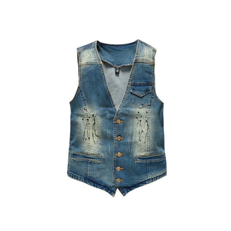 Denim Waistcoat Men's