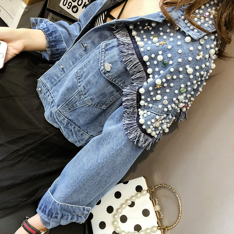 Women's denim jacket.