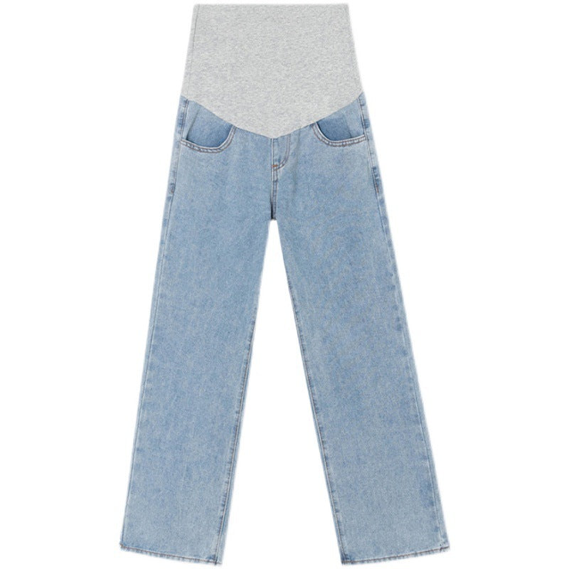 Ladies Maternity Jeans Spring Autumn Loose Casual.