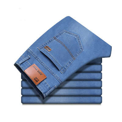 Jeans men's wash thin. Cotton,Denim,Jeans