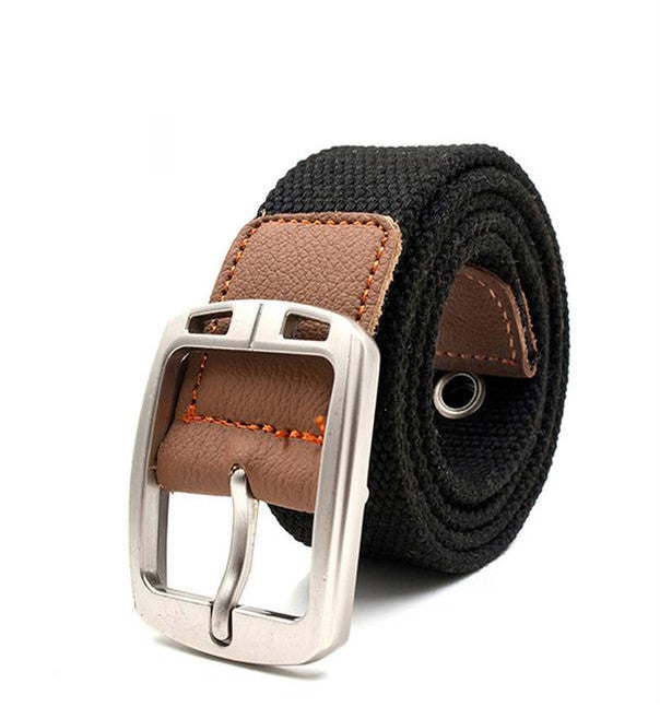 Canvas Men's And Women's Pin Buckle Belt. Belt,Buckle,Canvas