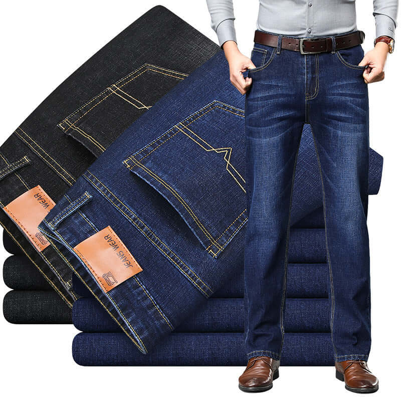 Jeans Men's Straight Loose Long Pants Men's New Large Size Casual Jeans. Cotton,Denim,Jeans