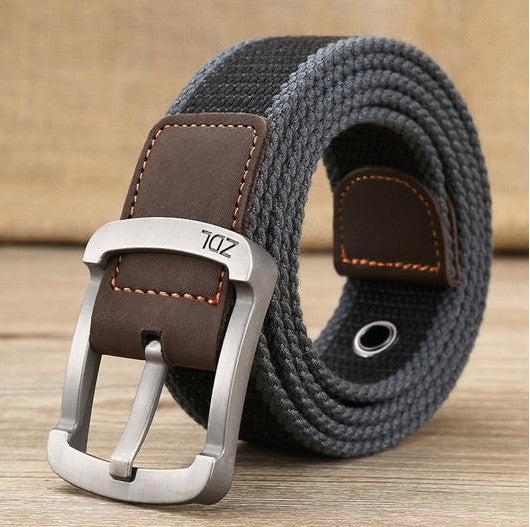 Canvas Men's And Women's Pin Buckle Belt. Belt,Buckle,Canvas