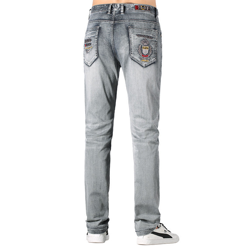 Men's Fashion Loose Straight-Leg Jeans. Denim,Jeans,Loose,Straight