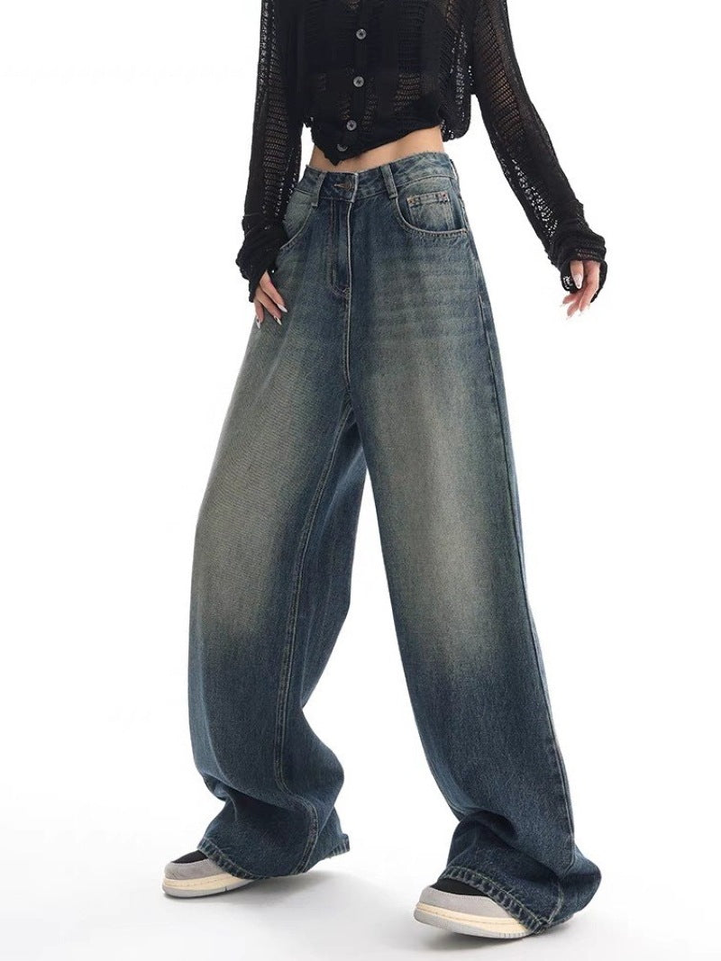 New American Retro Washed Jeans For Women.