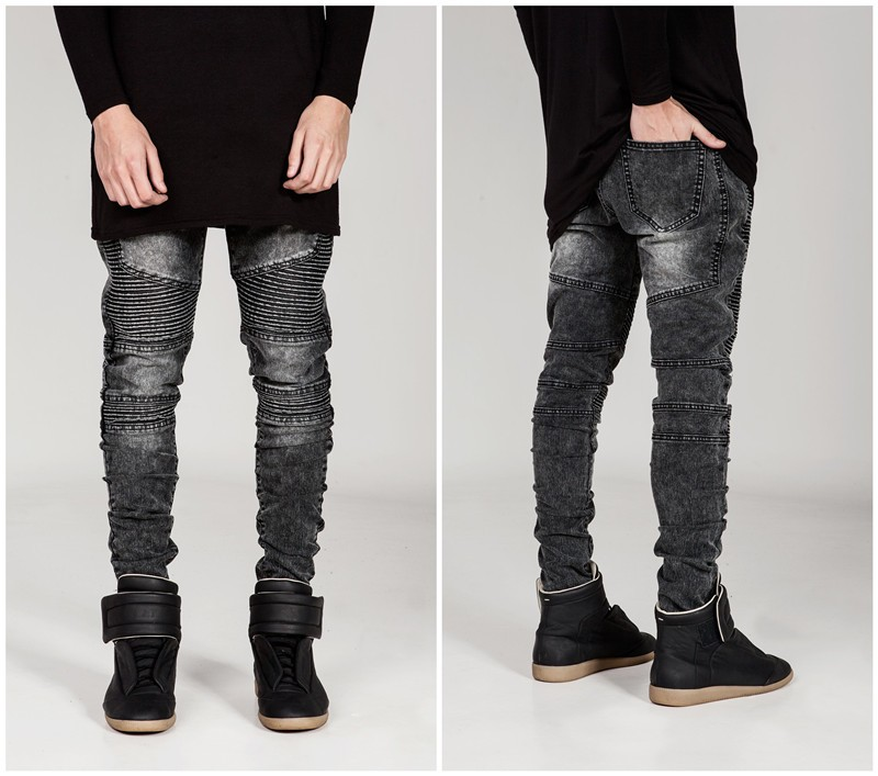 Men's Fashion Ripple Jeans. Jeans,ripped,Tight