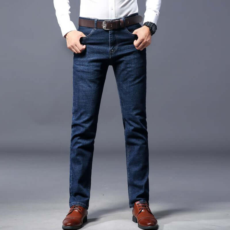 Jeans men's straight loose. Cotton,Denim,Jeans