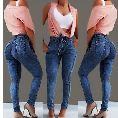 Women's Fringe Waist Jeans.