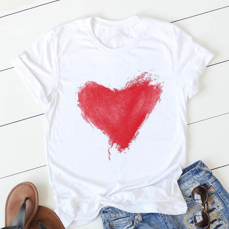 Personalized Letter Print Ladies T-shirt. Printed,T-Shirt,top