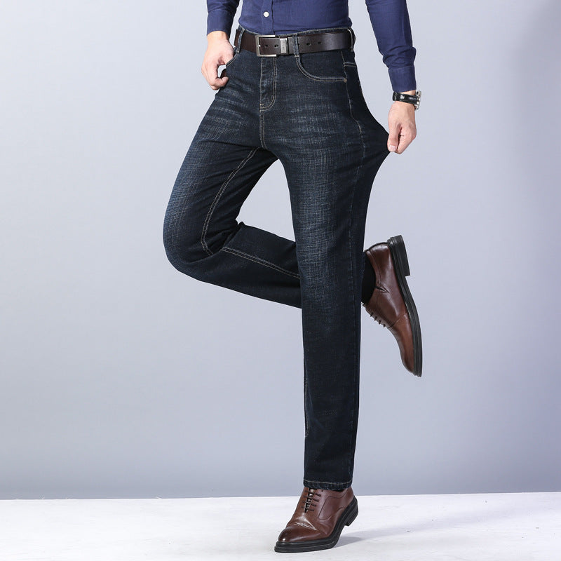 Business Casual Stretch Straight-Leg Jeans. Business,Straight,Stretch