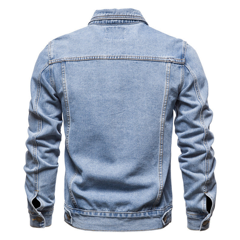 Men's Denim Jacket Cotton Casual Slim Fit. Cotton,Denim,Jacket