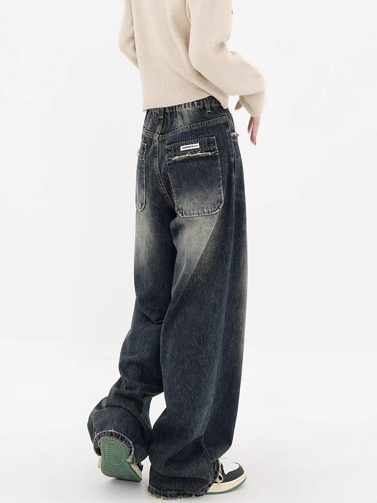 Autumn Retro Design Women's High Waist Jeans.