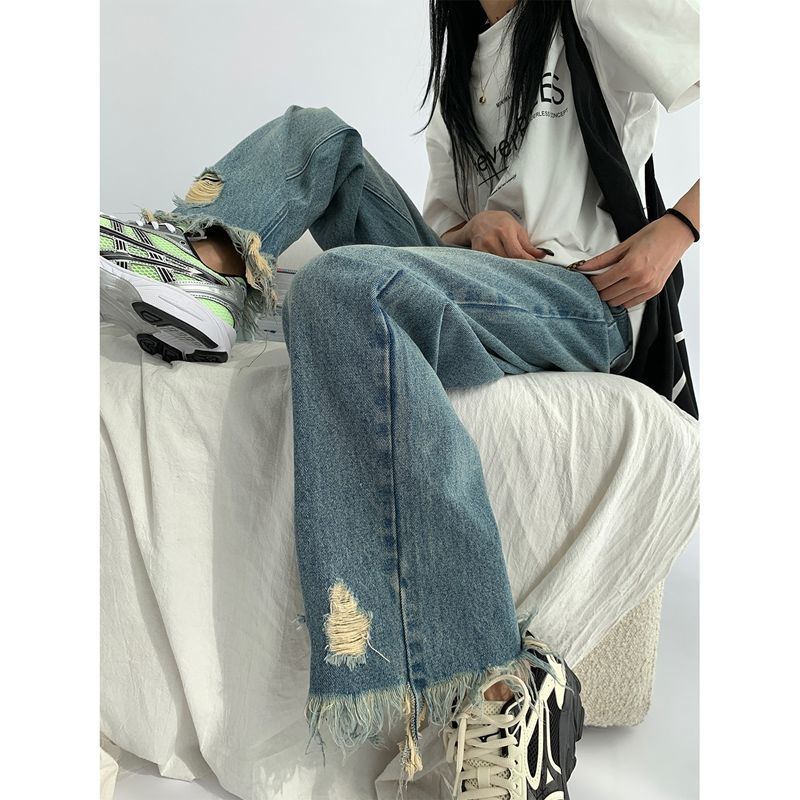 Design Sense Vintage Ripped Jeans For Women. Jeans