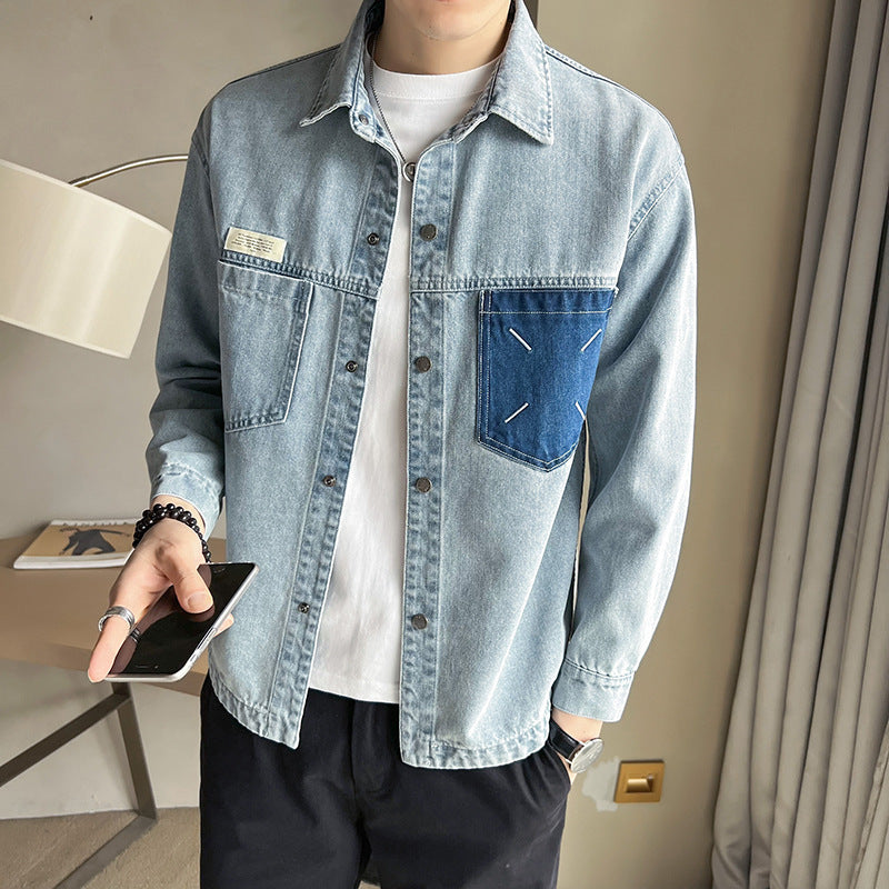 Fashion Brand Workwear Denim Shirt. Denim,Shirt