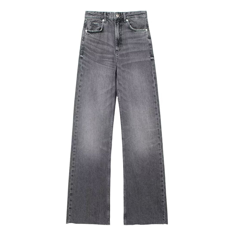 Maillard High Waist Loose Wide Legs Jeans.