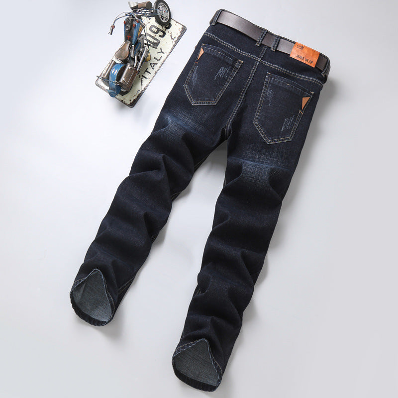 Business Casual Stretch Straight-Leg Jeans. Business,Straight,Stretch
