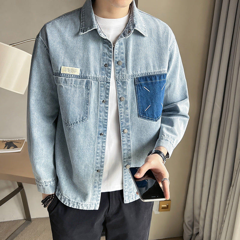 Fashion Brand Workwear Denim Shirt. Denim,Shirt