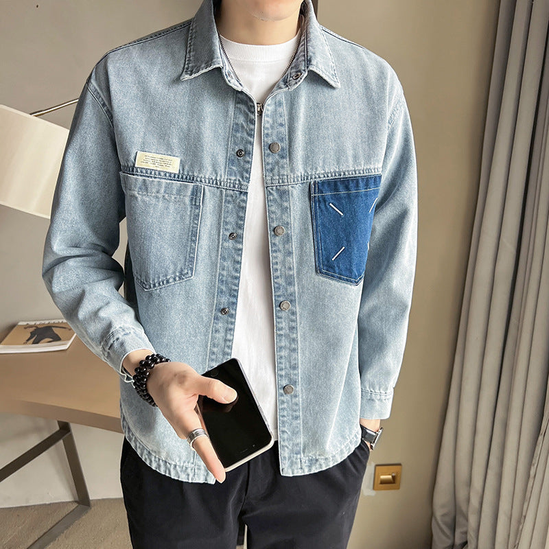 Fashion Brand Workwear Denim Shirt. Denim,Shirt