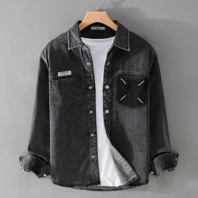 Fashion Brand Workwear Denim Shirt. Denim,Shirt