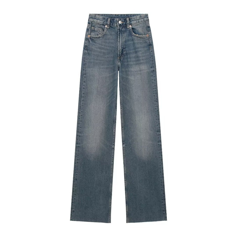 Maillard High Waist Loose Wide Legs Jeans.