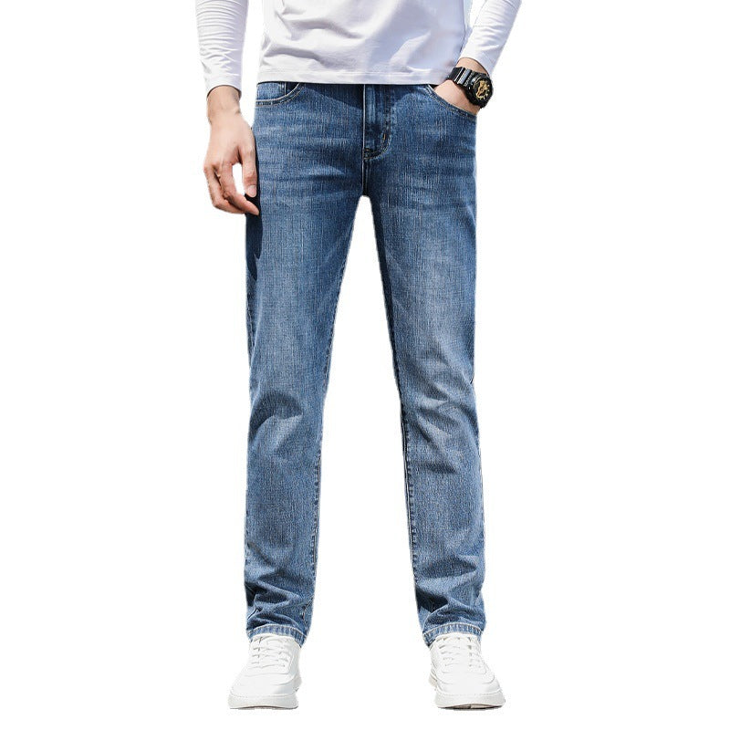 Soft And Comfortable Straight Stretch Jeans. Denim,Jeans,Straight,Stretch