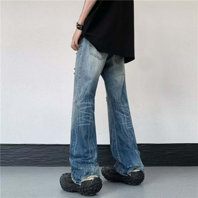 Men's High Street Straight Jeans Men. Cotton,Denim,Jeans,Loose,Straight