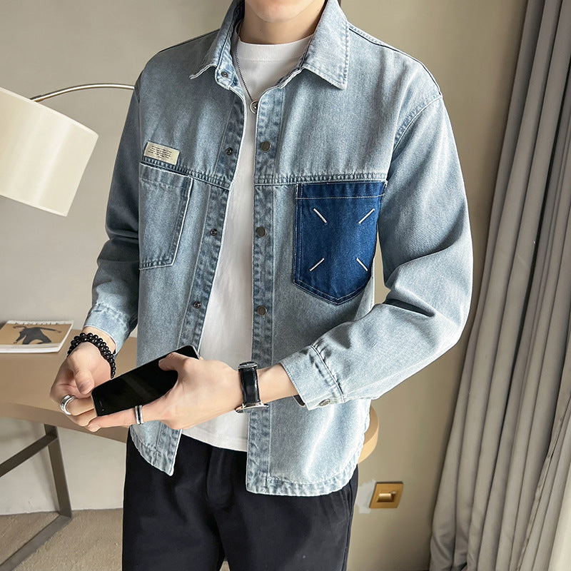 Fashion Brand Workwear Denim Shirt. Denim,Shirt