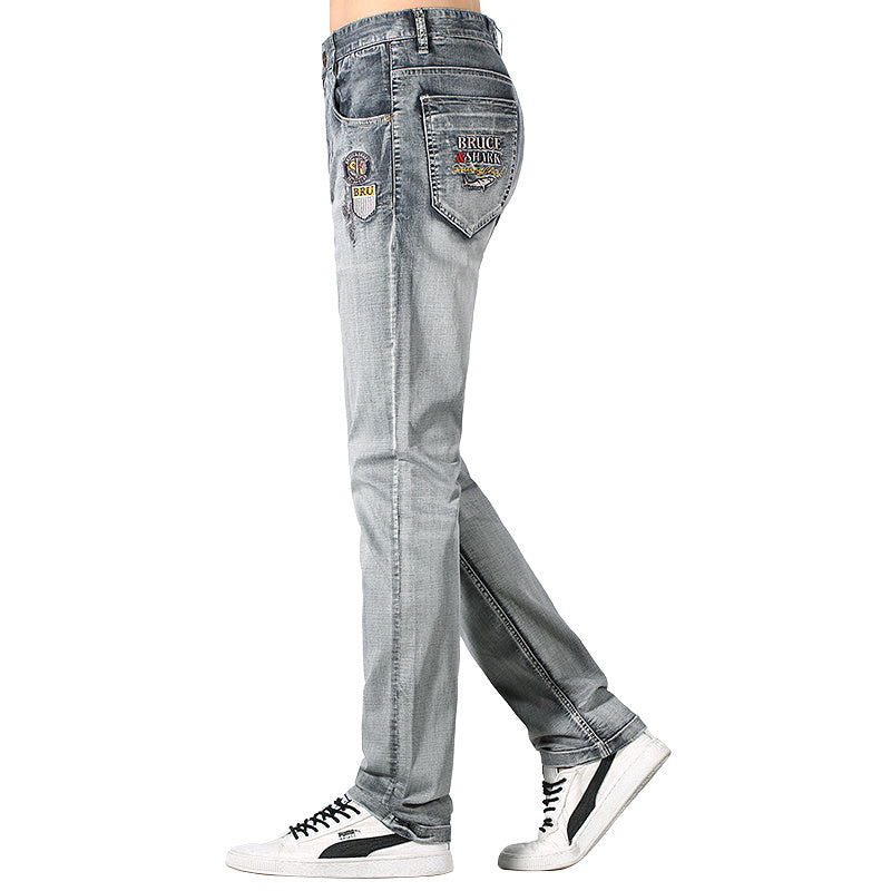 Men's Fashion Loose Straight-Leg Jeans. Denim,Jeans,Loose,Straight