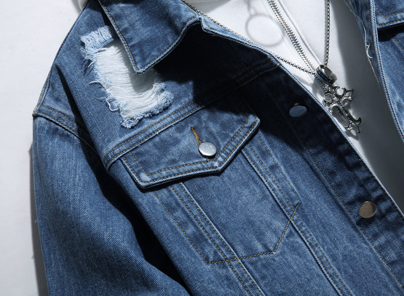 Men's Denim Jacket Fashion Trend Denim Shirt